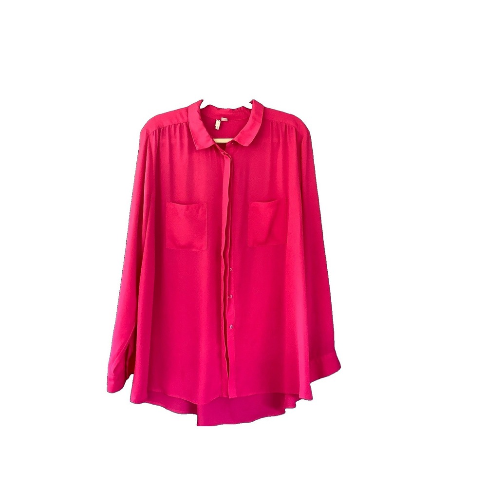 Cato Long Sleeve Women's Blouse Hot Pink 18/20 Pretty! - Picture 4 of 4